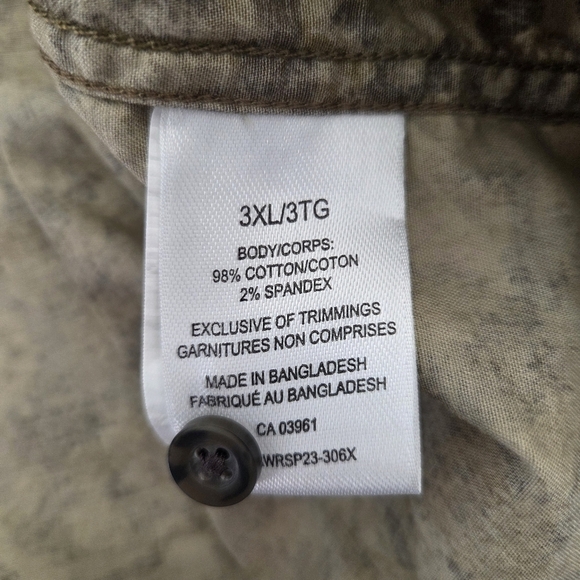 Wind River Men's Casual Camouflage Button-Down Shirt Size 3XL - Picture 4 of 5